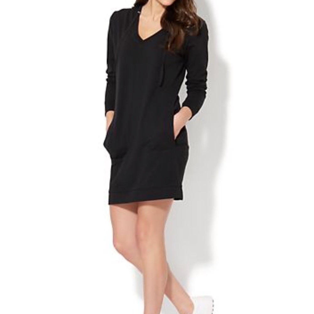 [NY&CO] Black Hoodie Sweatshirt Dress
